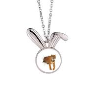 no/no Damage - Collar con colgante de animales de papel, tigres de papel, gatos, conejo, joyería de regalo