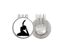 no/no Dancer Art - Marcador de pelota de golf con diseño de pavo real para yoga, deportes y gorra, esmaltado, magnético