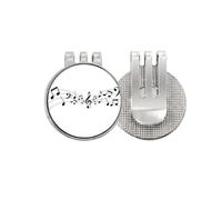 no/no Dancg Music 5-le Staff Art Deco - Marcador de pelota de golf con clip magnético esmaltado
