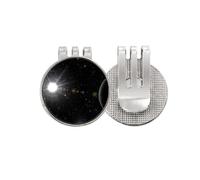 no/no Dark Night White Art Deco Fashion - Marcador de pelota de golf con clip magnético esmaltado