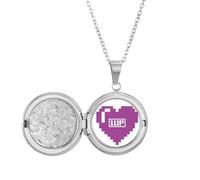 no/no Direction - Collar con medallón de dígitos cardíacos Art Déco, joyería para regalo de cumpleaños