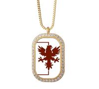 no/no Divine Animals Abroad Cruel Ability - Collar con colgante de diamantes de cristal dorado