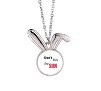 no/no Dont Buy The Sun Oppose - Collar con colgante de conejo con diseño de conejo