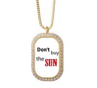 no/no Dont Buy The Sun Oppose - Collar con colgante de diamantes de cristal dorado