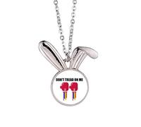 no/no Dont Tread On Me - Collar con colgante de conejo Art Deco