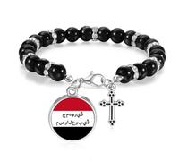 no/no Egypt International - Pulsera de cuentas con texto espiritual en inglés, joyería bohemia para hombres y mujeres