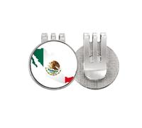 no/no Emblema de mapa de México rojo y verde con águila come serpiente para pelotas de golf, clip magnético esmaltado