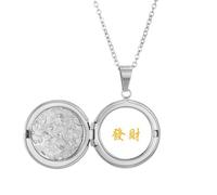 no/no en Outline - Collar con medallón de implicación festiva, joyería para regalo de cumpleaños