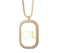 no/no Euan Union Contact I You - Collar con colgante de diamante y cristal dorado