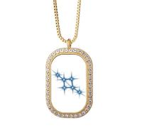 no/no Everybody Loves Beautiful Lucky Stars - Collar con colgante de diamantes de cristal dorado