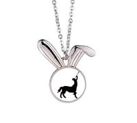 no/no Ferocious Ability Gods Animals Abroad - Collar con colgante de conejo, joyería de animal