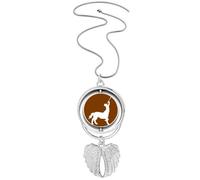no/no Ferocious Ability Gods Animals Abroad - Collar giratorio con alas de ángel, Medium