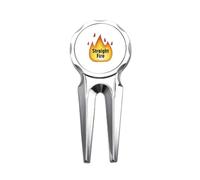 no/no Fiery Hot Burning Fashion Flame Golf Divot Tool Herramienta de reparación de marcador de pelota de golf