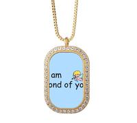 no/no Fond Of You Crush On You - Collar con colgante de diamantes de cristal dorado