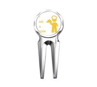 no/no Food Position Dish Cook Art Deco Fashion Golf Divot Tool Herramienta de reparación de marcador de pelota de golf