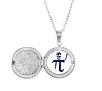 no/no Fpi - Collar con medallón de arma matemática para guardar fotos, regalo de cumpleaños