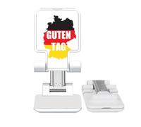 no/no German Salutation Hello Map Outline - Soporte ajustable para teléfono celular, escritorio plegable