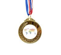 no/no Global Map Lgbt Rainbow Wordcloud Gold Award Medal First Place Ribbon