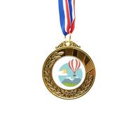 no/no Globo aerostático con patrón de nube de sol, oro, ganador del premio, cinta para primer lugar