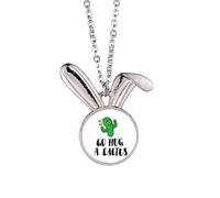no/no Go Hug A Cactus Art Deco - Collar con colgante de conejo de moda
