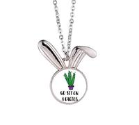 no/no Go Sit On A Cactus Art Deco - Collar con colgante de conejo de moda