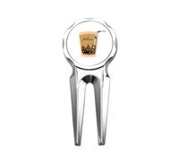 no/no Graffiti Pearl Chote Milk Tea Golf Divot Tool Golf Ball Marker Repair Tool