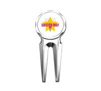 no/no Happy Easter Day Return Art Deco Fashion Golf Divot Tool Herramienta de reparación de marcador de pelota de golf