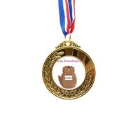 no/no Happy Groundhog Day USA Amecanada Festival Gold Award Winner Medal First Place Ribbon