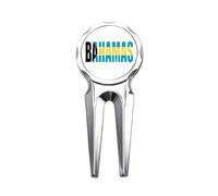 no/no Herramienta de reparación de marcador de pelota de golf con nombre de bandera de Bahamas