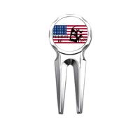 no/no Herramienta de reparación de marcador de pelota de golf para el Día de los Presidentes de la bandera estadounidense