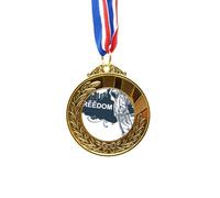 no/no Hip-Hop Freedom Angel Pattern Gold Award Medal First Place Ribbon