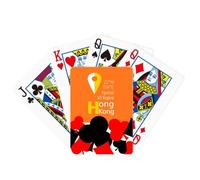 no/no Hong Kong Geography - Juego clásico de cartas de póquer, símbolo de trave