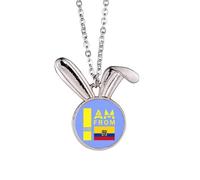 no/no I Am From Ecuador - Collar con colgante de conejo Art Deco