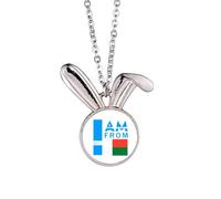 no/no I Am From Madagascar Art Deco - Collar con colgante de conejo de moda