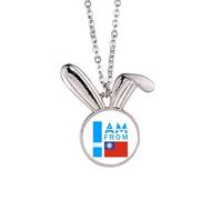 no/no I Am From Myanmar Art Deco - Collar con colgante de conejo de moda