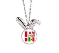 no/no I Am From Nigeria Art Deco - Collar con colgante de conejo de moda