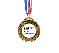 no/no I Am The Bravest Boy Art Deco Fashion Gold Award Medal First Place Ribbon