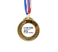 no/no I Am The Handsomest Boy Art Deco Fashion Gold Award Medal First Place Ribbon