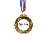 no/no I Love Erates Word Flag Love Heart Illustration Gold Award Medal First Place Ribbon