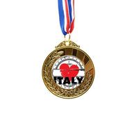 no/no I love italy word love heart shape Gold Award Winner Medal First Place Ribbon