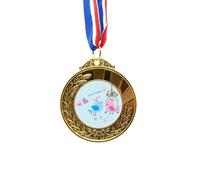 no/no Illustration Lovely Birds Cage Gold Award Medal First Place Ribbon