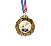 no/no Ilustración Bird Greeting on Camera Gold Award Medal First Place Ribbon