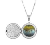 no/no In The Lake Art Deco - Collar con medallón de moda, joyería para regalo de cumpleaños