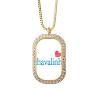 no/no Indy I Love You Affection Language - Collar simple con colgante de diamantes de cristal dorado