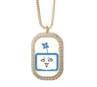 no/no Insidious - Collar con colgante de cristal de diamantes de imitación, diseño de dibujos animados