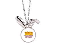 no/no Jianjun - Collar con colgante de conejo de batalla valiente nacional