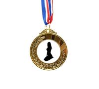 no/no Kneeling Position Hot Beautiful Woman Gold Award Medal First Place Cinta