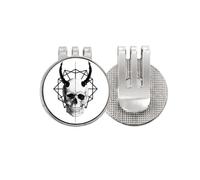 no/no L Fhorn Line Art Deco Fashion - Marcador de pelota de golf con clip magnético esmaltado