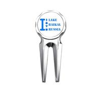 no/no Lake Baikal Russia Art Deco Fashion Golf Divot Tool Herramienta de reparación de marcador de pelota de golf