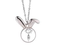 no/no Launches Direction - Collar con colgante de conejo con diseño de satélite